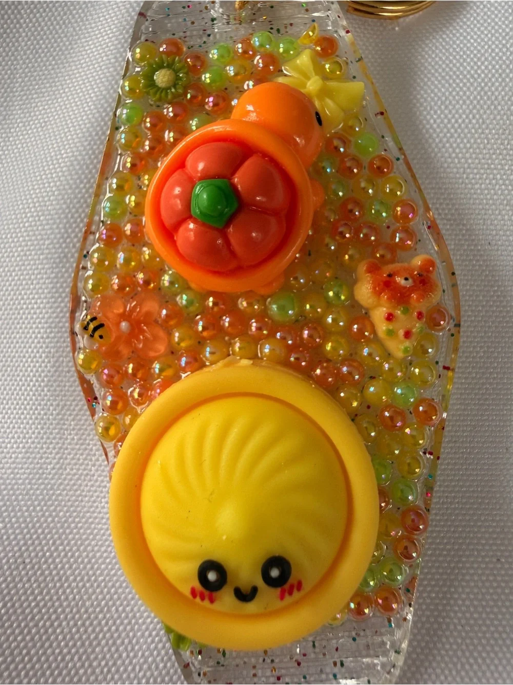 Kawaii Dumpling Charm Keychain